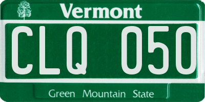 VT license plate CLQ050