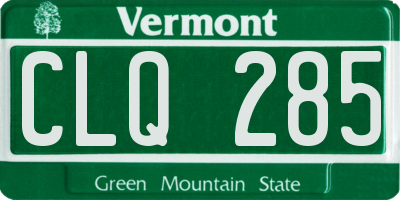 VT license plate CLQ285