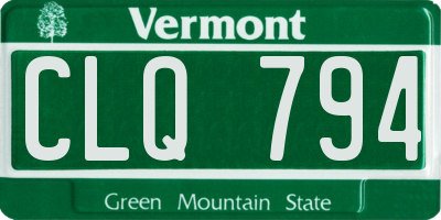 VT license plate CLQ794