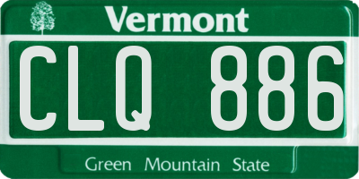 VT license plate CLQ886