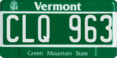 VT license plate CLQ963