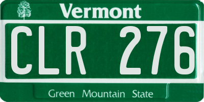 VT license plate CLR276
