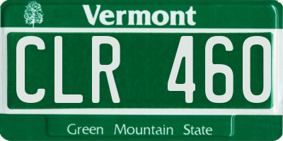 VT license plate CLR460