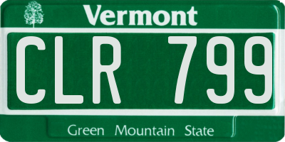 VT license plate CLR799