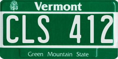 VT license plate CLS412