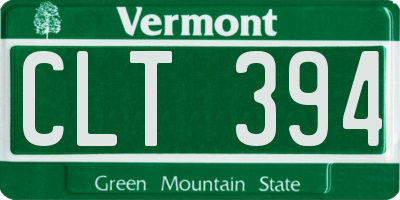 VT license plate CLT394