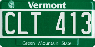 VT license plate CLT413