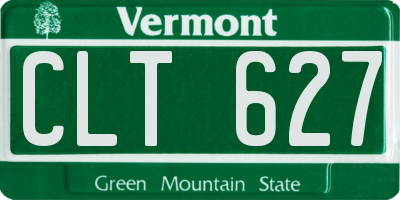 VT license plate CLT627