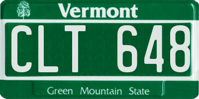 VT license plate CLT648
