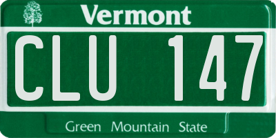 VT license plate CLU147