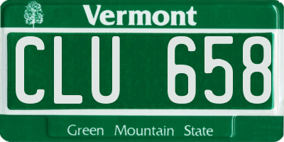 VT license plate CLU658