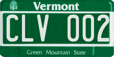 VT license plate CLV002