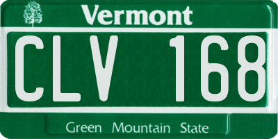 VT license plate CLV168