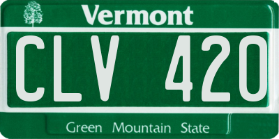 VT license plate CLV420