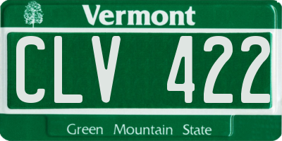 VT license plate CLV422