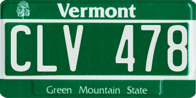 VT license plate CLV478
