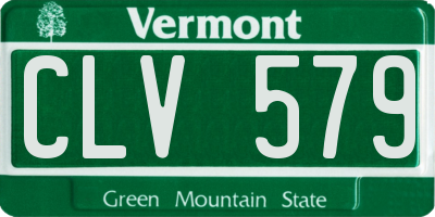 VT license plate CLV579