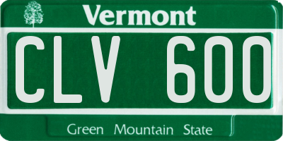 VT license plate CLV600