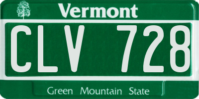 VT license plate CLV728