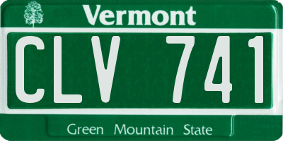 VT license plate CLV741