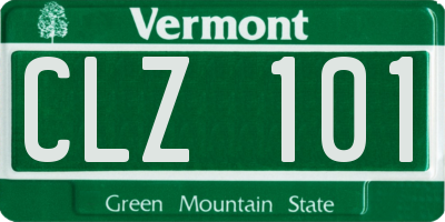 VT license plate CLZ101
