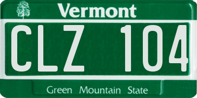 VT license plate CLZ104