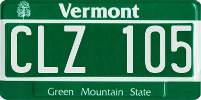 VT license plate CLZ105
