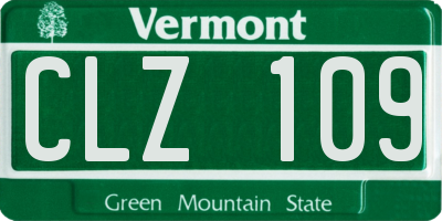 VT license plate CLZ109