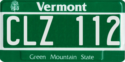 VT license plate CLZ112