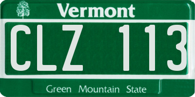 VT license plate CLZ113
