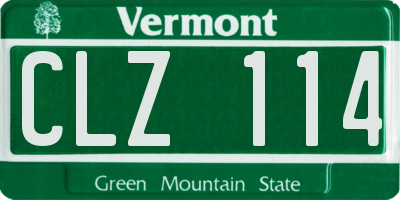 VT license plate CLZ114