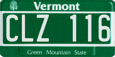 VT license plate CLZ116