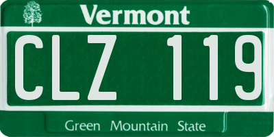 VT license plate CLZ119