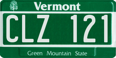 VT license plate CLZ121