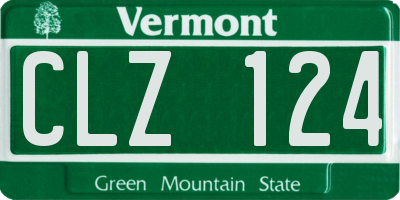 VT license plate CLZ124