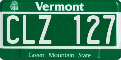 VT license plate CLZ127