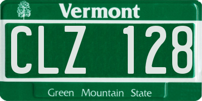 VT license plate CLZ128