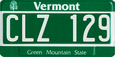VT license plate CLZ129