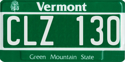 VT license plate CLZ130