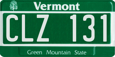 VT license plate CLZ131
