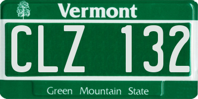 VT license plate CLZ132