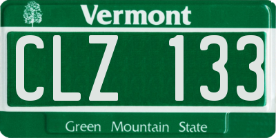 VT license plate CLZ133