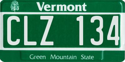 VT license plate CLZ134