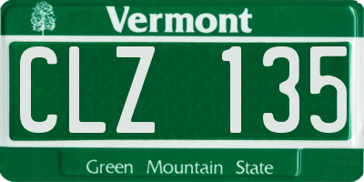 VT license plate CLZ135