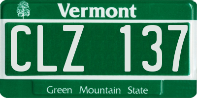 VT license plate CLZ137