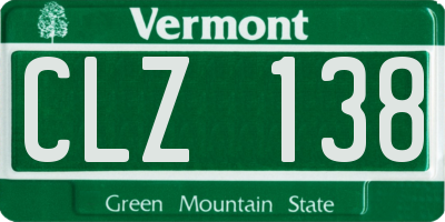 VT license plate CLZ138