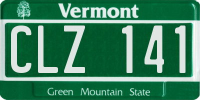 VT license plate CLZ141