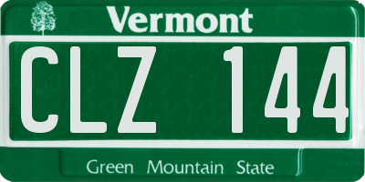 VT license plate CLZ144