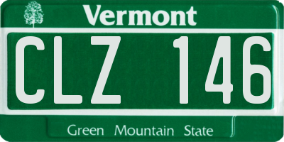 VT license plate CLZ146