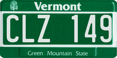 VT license plate CLZ149